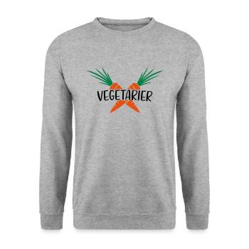 Végétaliens - Sweat-shirt Unisexe - gris chiné - Devant - Alina (178cm) & Michal (187cm)