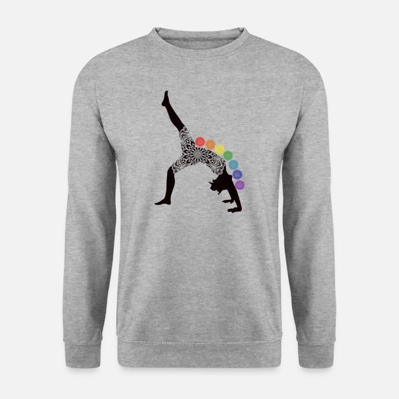 YOGA CHAKRA - Unisex Pullover - Weißgrau meliert