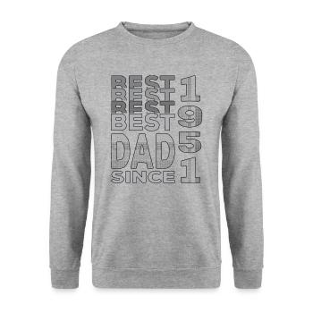 Bester Papa der Welt seit 1951 Vatertag - Unisex Pullover - Weißgrau meliert - Vorne - Alina (178cm) & Michal (187cm)