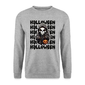 Design d’Halloween effrayant pour la prochaine fête - Sweat-shirt Unisexe - gris chiné - Devant - Alina (178cm) & Michal (187cm)