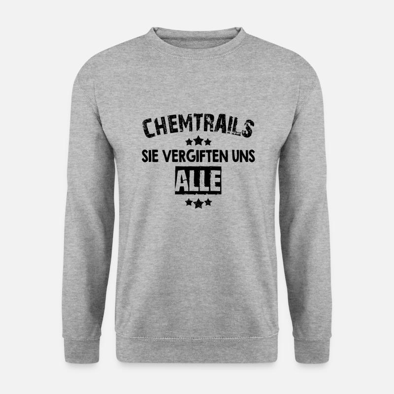Chemtrails - Vergiftet - Unisex Pullover - Weißgrau meliert
