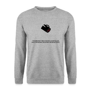 Le plus grand tour du diable! Les suspects habituels - Sweat-shirt Unisexe - gris chiné - Devant - Alina (178cm) & Michal (187cm)