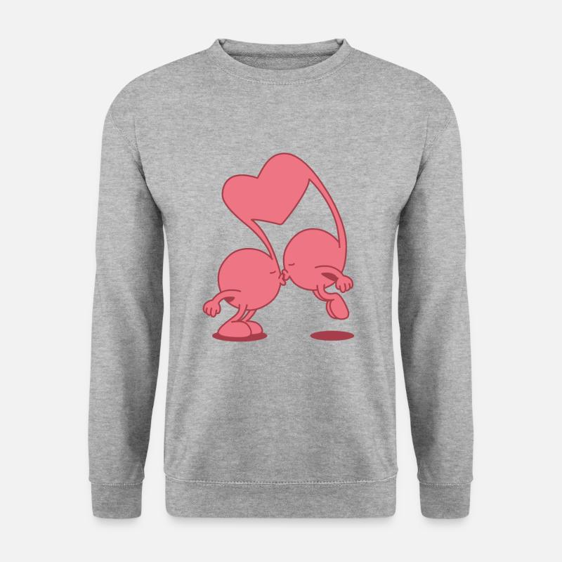 notes d'amour - Sweat-shirt Unisexe - gris chiné