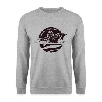 Sidemount Diver Diving Gift Tec Diving Logo - Unisex Sweatshirt - salt & pepper - Front - Alina (178cm) & Michal (187cm)