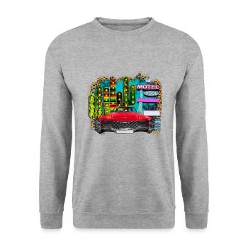 Cadillac Ranch - Unisex Sweatshirt - salt & pepper - Front - Alina (178cm) & Michal (187cm)