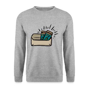 Concert tickets invitation gift music concert - Unisex Sweatshirt - salt & pepper - Front - Alina (178cm) & Michal (187cm)
