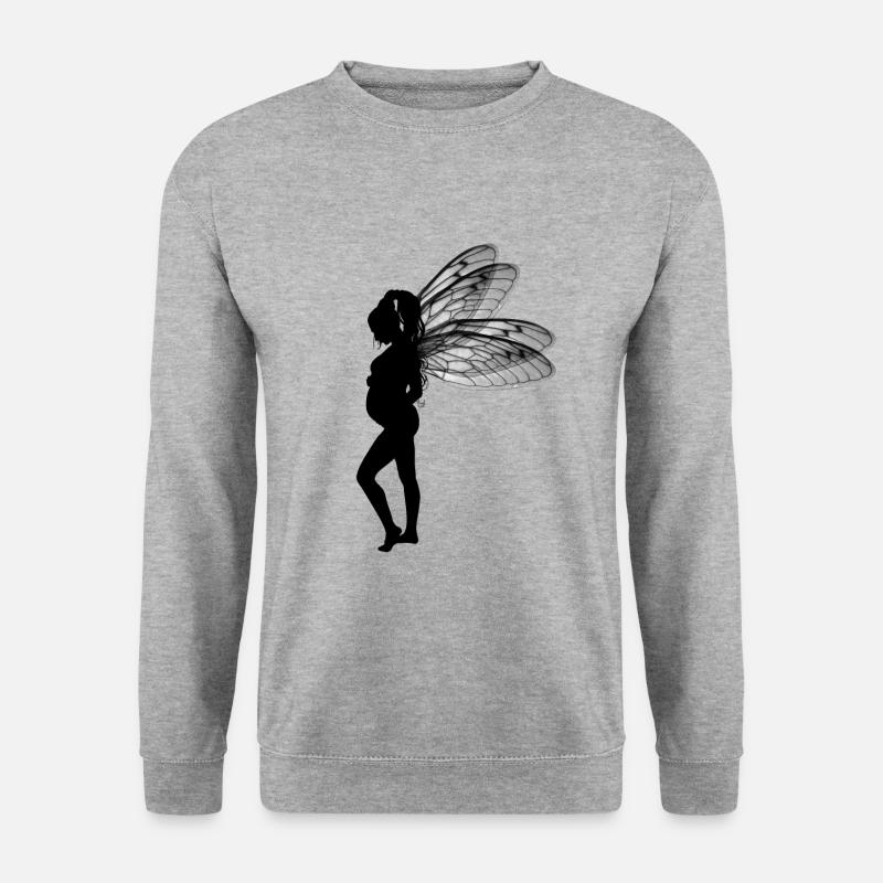 Elfe Fee Schwanger - Unisex Pullover - Weißgrau meliert