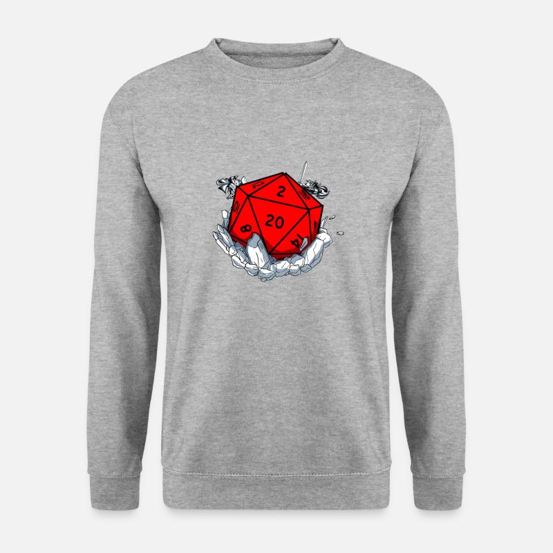 Gamer Dungeon RPG Cube Tabletop Funny Gift - Unisex Sweatshirt - salt & pepper