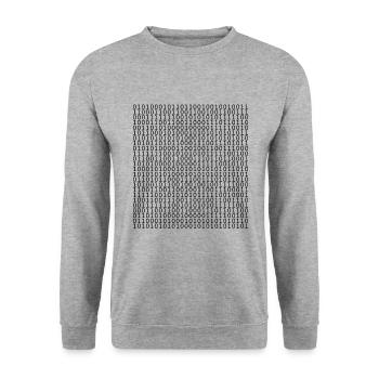 computer - Unisex Pullover - Weißgrau meliert - Vorne - Alina (178cm) & Michal (187cm)