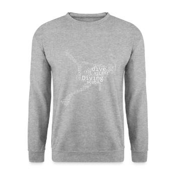 Diving Scuba Diving Diving Scuba Diver - Unisex Sweatshirt - salt & pepper - Front - Alina (178cm) & Michal (187cm)
