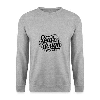 Sourdough - Cool Bread Logo - Unisex Sweatshirt - salt & pepper - Front - Alina (178cm) & Michal (187cm)