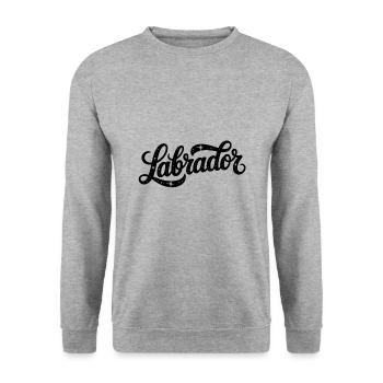 Labrador - Logo d’animal de compagnie cool - Sweat-shirt Unisexe - gris chiné - Devant - Alina (178cm) & Michal (187cm)