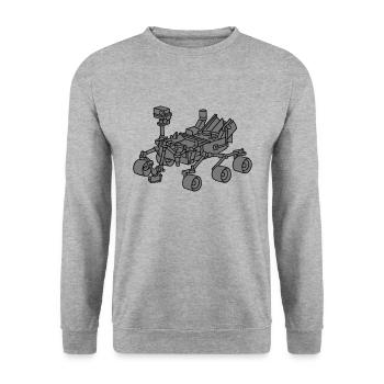 Curiosity Marsrover 2 - Unisex Pullover - Weißgrau meliert - Vorne - Alina (178cm) & Michal (187cm)