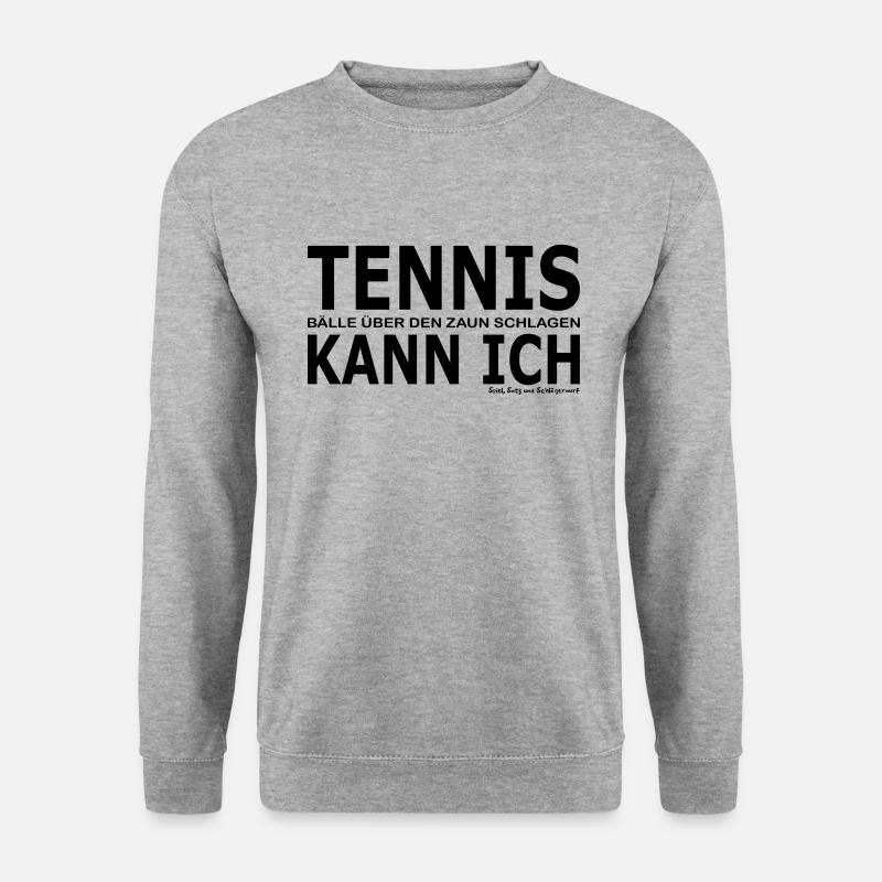Tennis kann ich - Unisex Pullover - Weißgrau meliert