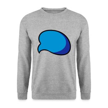 Speech bubble speech bubble comic gift idea - Unisex Sweatshirt - salt & pepper - Front - Alina (178cm) & Michal (187cm)