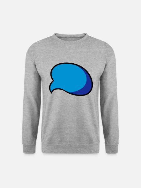 Sprechblase speech bubble Comic Geschenkidee - Unisex Pullover - Weißgrau meliert