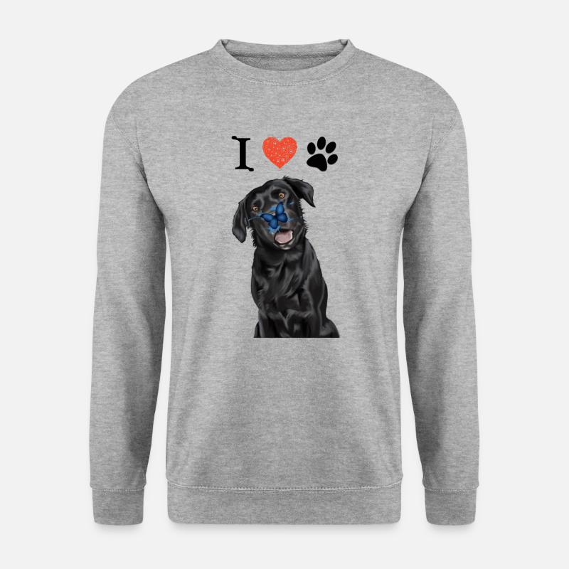 J'aime mon Labrador - Sweat-shirt Unisexe - gris chiné