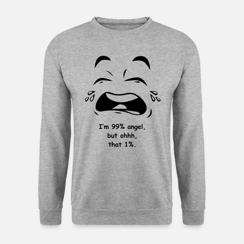 Lustige Sarkasmus Zitat - Unisex Pullover - Weißgrau meliert