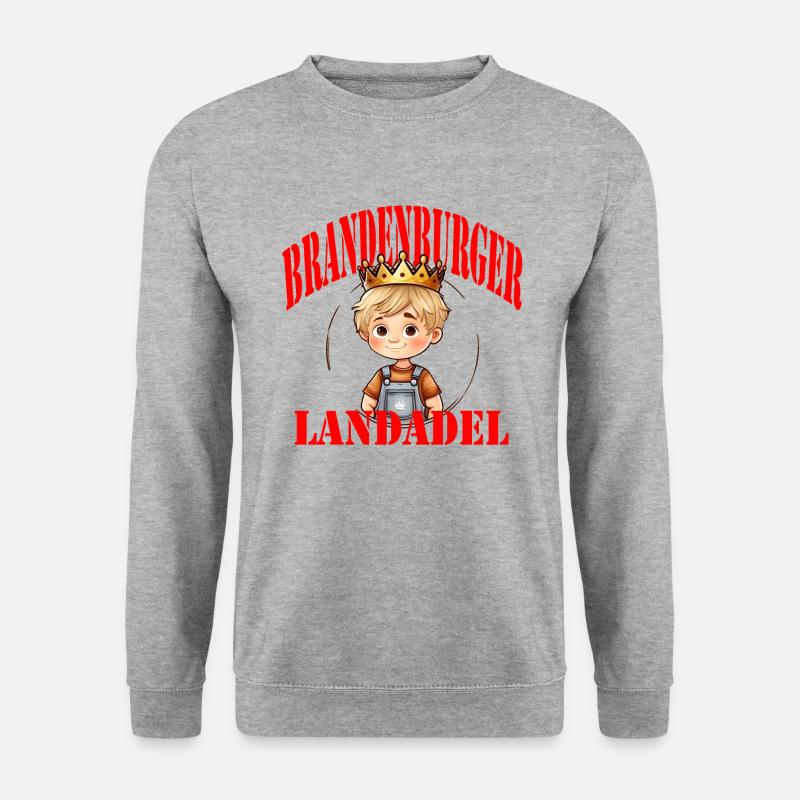 Brandenburger Landadel - Unisex Pullover - Weißgrau meliert