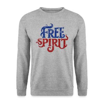 Free Spirit - Unisex Sweatshirt - salt & pepper - Front - Alina (178cm) & Michal (187cm)
