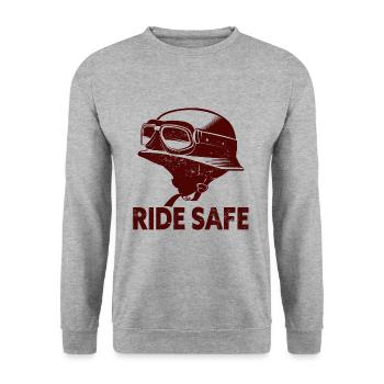 Motorcycle Motocross Bike Racing Motorsport - Unisex Sweatshirt - salt & pepper - Front - Alina (178cm) & Michal (187cm)