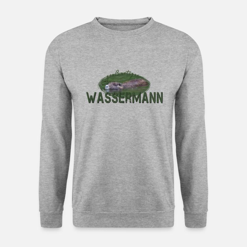 Wassermann Sternzeichen Wassermann - Unisex Pullover - Weißgrau meliert