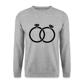 Alliances - Alliance - Alliances - Sweat-shirt Unisexe - gris chiné - Devant - Alina (178cm) & Michal (187cm)