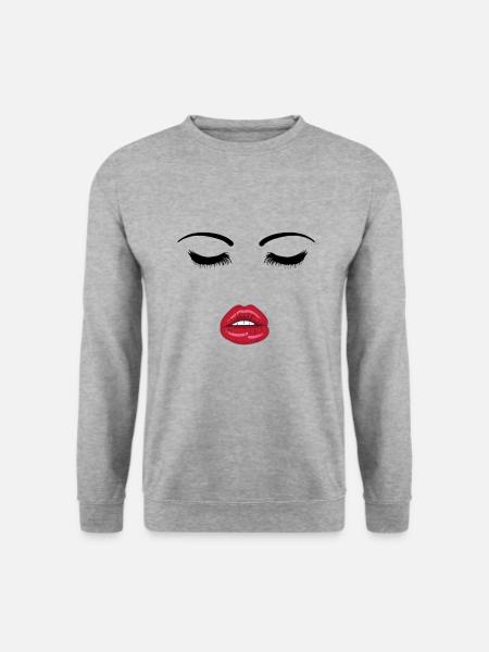 Face with open mouth - Unisex Sweatshirt - salt & pepper