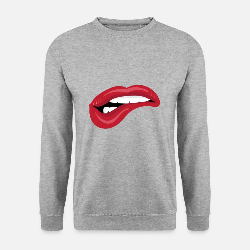 Biting Lips - Unisex Sweatshirt - salt & pepper