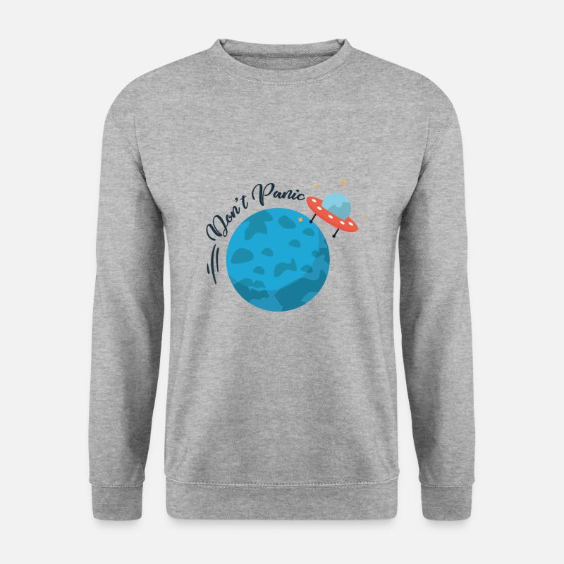 Ne paniquez pas extraterrestre - Sweat-shirt Unisexe - gris chiné