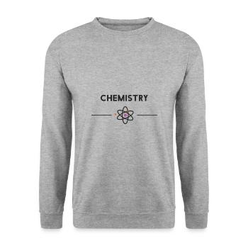 Chemie Geschenk fuer Chemiker - Unisex Pullover - Weißgrau meliert - Vorne - Alina (178cm) & Michal (187cm)