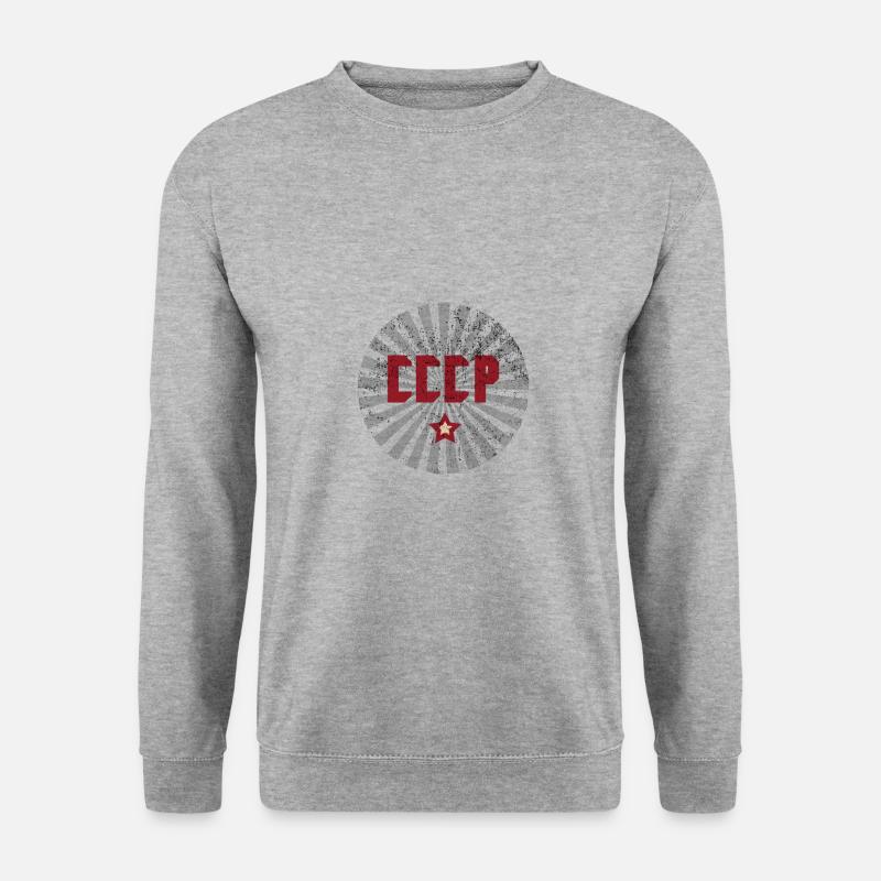 UdSSR Stern Symbol - Unisex Pullover - Weißgrau meliert