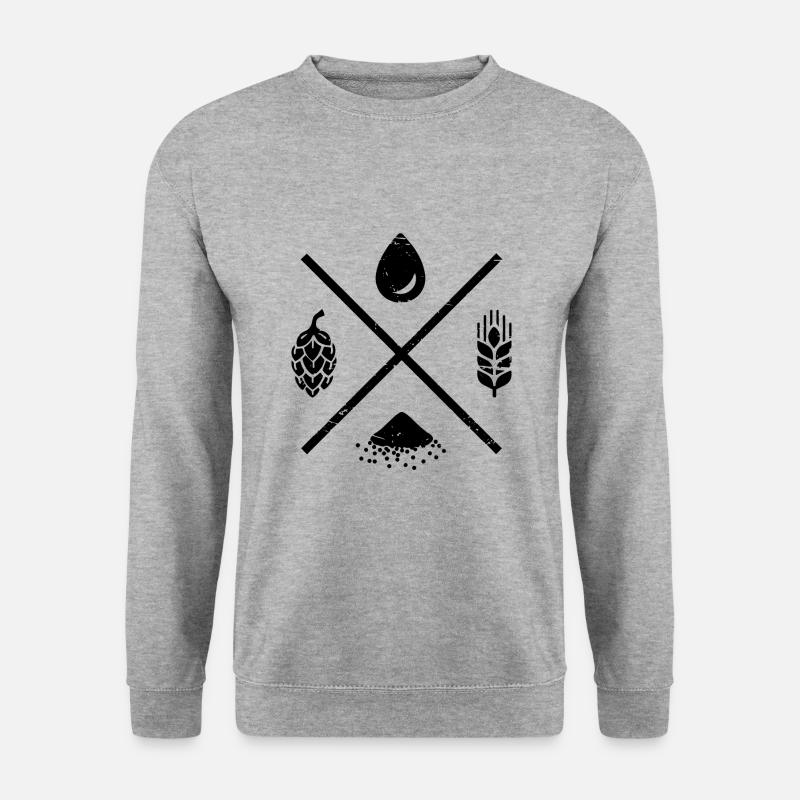 Hops malt beer gift - Unisex Sweatshirt - salt & pepper