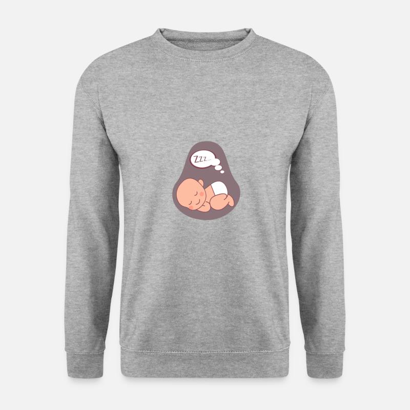 Cadeau de grossesse bébé endormi - Sweat-shirt Unisexe - gris chiné