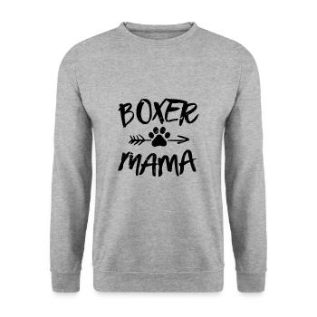 German boxer dog mom gift - Unisex Sweatshirt - salt & pepper - Front - Alina (178cm) & Michal (187cm)