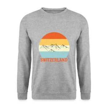 Cadeau montagne - Sweat-shirt Unisexe - gris chiné - Devant - Alina (178cm) & Michal (187cm)