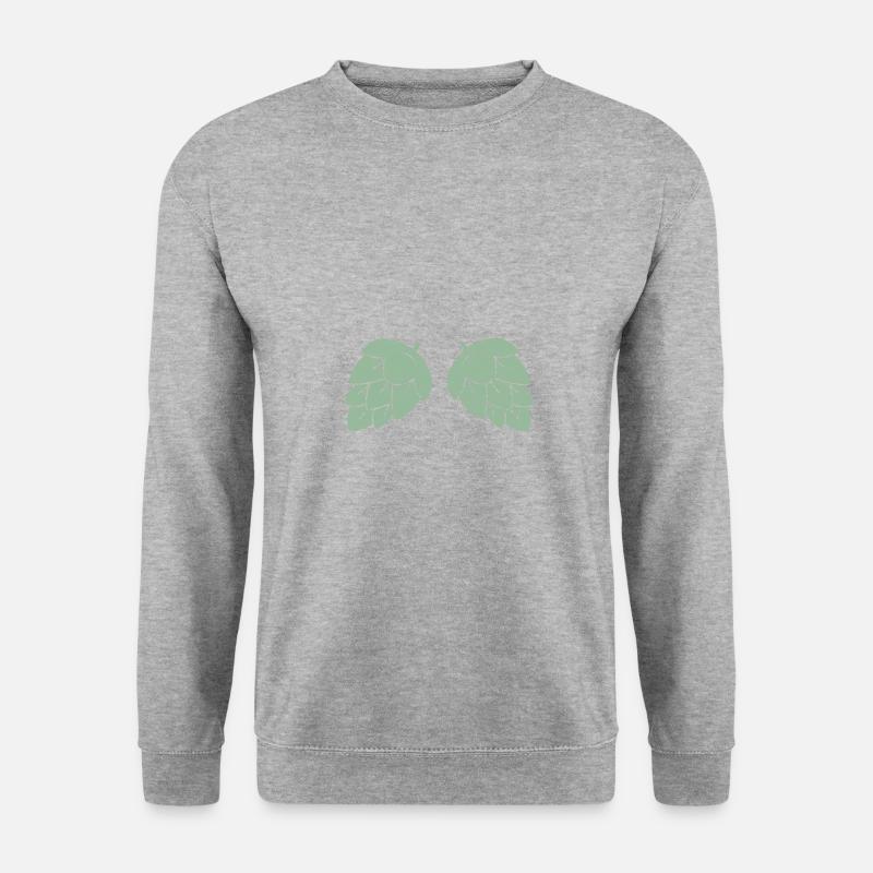 Echter Hopfen Geschenk - Unisex Pullover - Weißgrau meliert