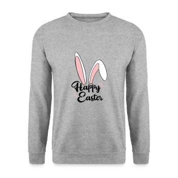 Happy Easter Easter Easter bunny gift - Unisex Sweatshirt - salt & pepper - Front - Alina (178cm) & Michal (187cm)
