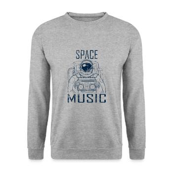 Space Music Gift - Unisex Sweatshirt - salt & pepper - Front - Alina (178cm) & Michal (187cm)