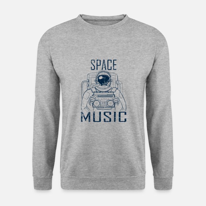 Space Music Geschenk - Unisex Pullover - Weißgrau meliert