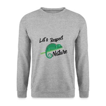 Environmental protection nature lovers say gift - Unisex Sweatshirt - salt & pepper - Front - Alina (178cm) & Michal (187cm)