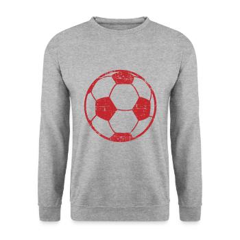 Soccer Ball Gift - Unisex Sweatshirt - salt & pepper - Front - Alina (178cm) & Michal (187cm)