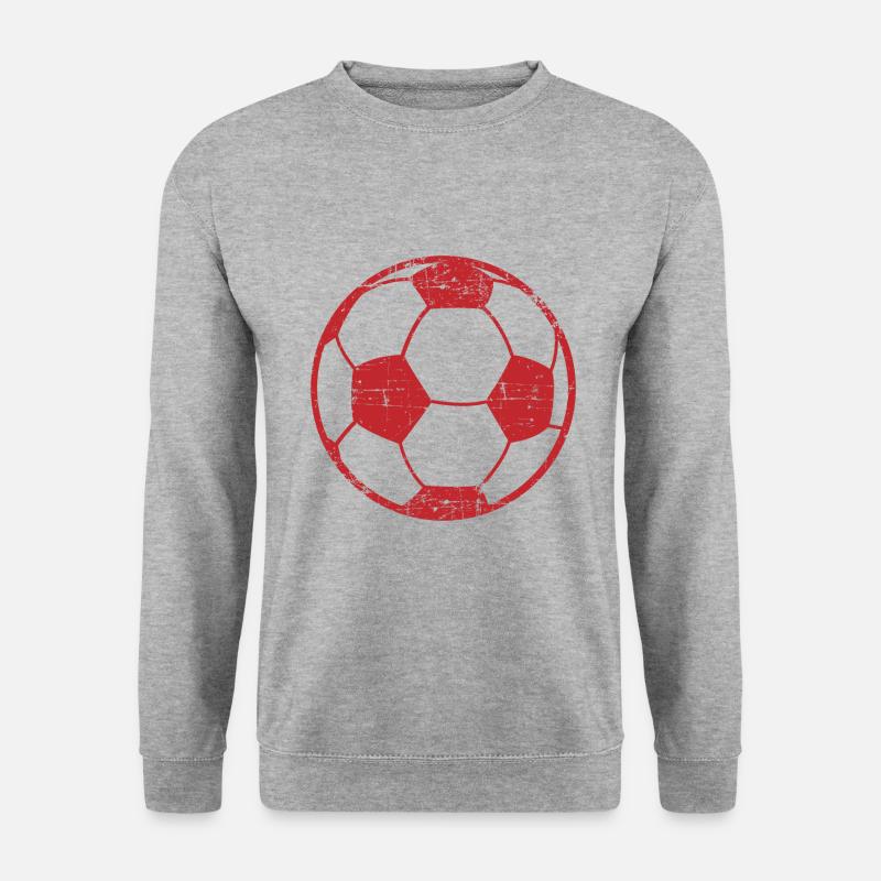Fussball Ball Geschenk - Unisex Pullover - Weißgrau meliert