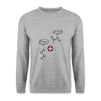 Formule de chimie disant cadeau de chimiste - Sweat-shirt Unisexe - gris chiné - Devant - Alina (178cm) & Michal (187cm)