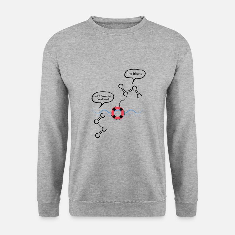 Chemie Formel Spruch Chemiker Geschenk - Unisex Pullover - Weißgrau meliert