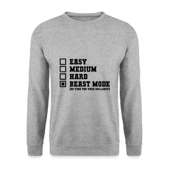 Cadeau de mode bête facile et difficile - Sweat-shirt Unisexe - gris chiné - Devant - Alina (178cm) & Michal (187cm)