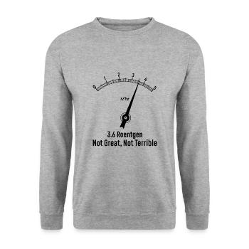 Chernobyl Radiation Atomic Energy Gift - Unisex Sweatshirt - salt & pepper - Front - Alina (178cm) & Michal (187cm)