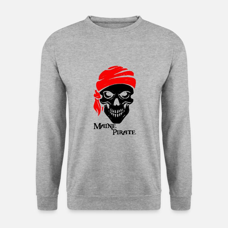 Pirat Piraterie Maine Pirat Geschenk - Unisex Pullover - Weißgrau meliert