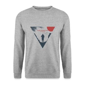 Pure Adventure Adventure Gift - Unisex Sweatshirt - salt & pepper - Front - Alina (178cm) & Michal (187cm)