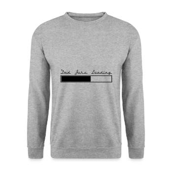 Dad joke loading saying gift - Unisex Sweatshirt - salt & pepper - Front - Alina (178cm) & Michal (187cm)
